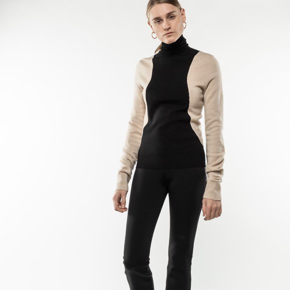 Helmut Lang Color Block Roll Neck 